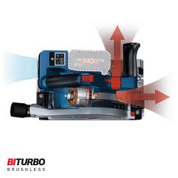 Serra circular de imersão Bosch GKT 18V-52 GC SB, em maleta