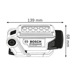 Lanterna a Bateria Bosch GLI 12V-330, 12V, com 330 Lúmens, sem Bateria e sem Carregador