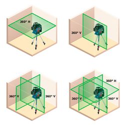 Nível a laser GLL 3-80 G, 120 m, 360º, em maleta - Bosch 