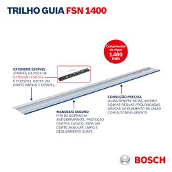 Trilho Guia Bosch FSN 1400 para serra circular