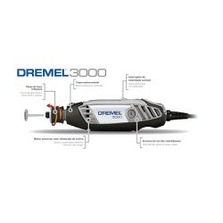 Micro Retífica Profissional Dremel 3000 Com 30 Acessórios - DREMEL
