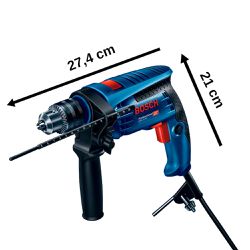 Furadeira de Impacto Bosch GSB 13 RE 650W, com 5 Brocas em Maleta