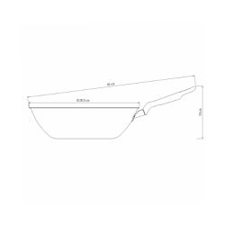 Wok Loreto em Alumínio Antiaderente Grafite 28cm / 3,6L (20395/028) - Tramontina