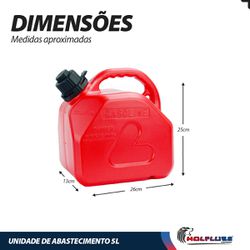 Unidade de Abastecimento Manual Para Transferência de Combustível 5L (2078W) - Lupus