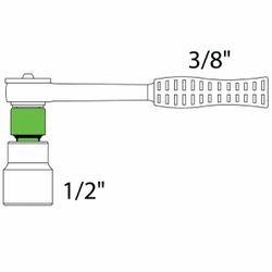 Adaptador em Aço Cromo Vanádio 3/8''F x 1/2''M (44827/102) - Tramontina Pro