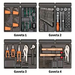 Carrinho Para Ferramentas Com 6 Gavetas e 92 Peças (44950/793) - Tramontina Pro