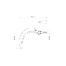 Foice Aberta em Aço Sem Cabo (77614/125) - Tramontina