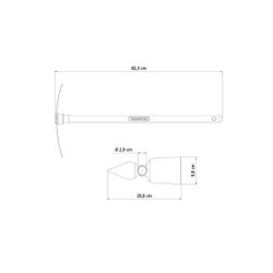 Sacho Coração em Aço Com Cabo de Madeira 60cm (77800/201) - Tramontina