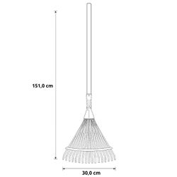 Vassoura Metálica Com Palheta Regulável e Cabo (FJ-1102) - Trapp