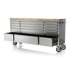 Carrinho Bancada Móvel Para Ferramentas 72'' Com 15 Gavetas Inox (UWT072S) - Ultimate Onsite