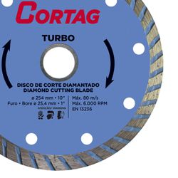 Disco de Corte Diamantado Turbo 254mm (61617) - Cortag