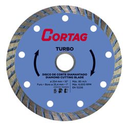 Disco de Corte Diamantado Turbo 254mm (61617) - Cortag