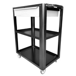 Carrinho Para Ferramentas Aberto Com 1 Gaveta Preto (CS02) - Fercar