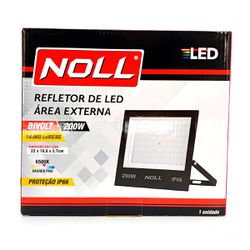 Refletor LED Para Área Externa 200W - 6500K (520,0019) - Noll LED