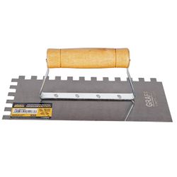 Desempenadeira Dentada Com Cabo de Madeira (698,0001) - Graff Vantage