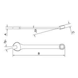 Chave Combinada Plana 7mm (44650/107) - Tramontina Pro