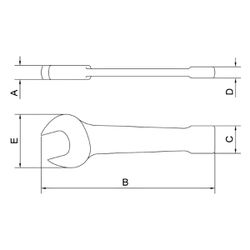 Chave Fixa de Bater 28mm (44628/028) - Tramontina Pro