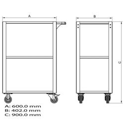 Carrinho Para Ferramentas Desmontável Preto (44950/951) - Tramontina Pro