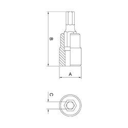 Soquete Hexagonal 3/8'' x 3mm (44812/103) - Tramontina Pro