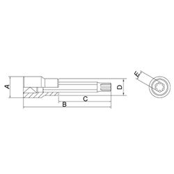 Soquete Ribe Longo 1/2'' x 12mm (44866/112) - Tramontina Pro