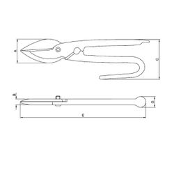 Tesoura Para Chapa Modelo Português 10'' (44067/110) - Tramontina Pro
