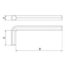 Chave Allen Extra Longa 1/4'' (44424/010) - Tramontina Pro