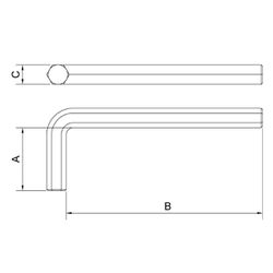 Chave Allen Multidentada Longa 8mm (44466/008) - Tramontina Pro