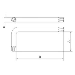 Chave Allen Com Guia T10 (44455/010) - Tramontina Pro