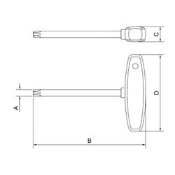 Chave Allen Com Cabo 5mm (44360/105) - Tramontina Pro