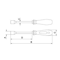 Chave de Fenda Canhão em Aço Cromo Vanádio 5mm (44251/005) - Tramontina Pro