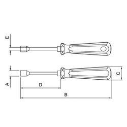Chave de Fenda Canhão em Aço Cromo Vanádio 7/32'' x 125mm (44260/003) - Tramontina Pro