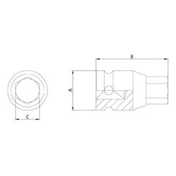 Soquete de Impacto Allen 3/4'' x 15mm (44904/115) - Tramontina Pro