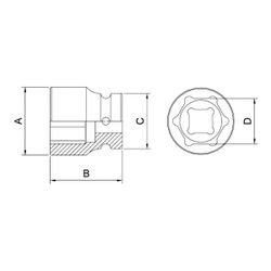 Soquete Sextavado 1/2'' x 9mm (44831/109) - Tramontina Pro