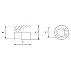 Soquete Xtractor Plus 1/2'' x 11mm (44851/111) - Tramontina Pro
