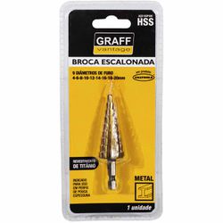 Broca Escalonada Titânio em Aço Rápido HSS-Tin 4-12mm (694,0001) - Graff Vantage
