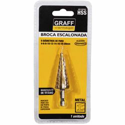 Broca Escalonada Titânio em Aço Rápido HSS-Tin 4-20mm (694,0002) - Graff Vantage