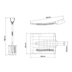 Vanga Quadrada em Aço Com Cabo de Madeira 71cm (77400/424) - Tramontina