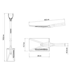 Vanga Quadrada em Aço Com Cabo de Madeira 71cm (77424/404) - Tramontina