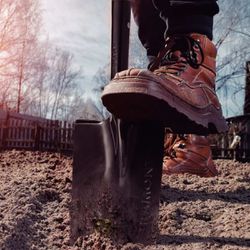 Vanga Quadrada em Aço Com Cabo de Madeira 71cm (77424/404) - Tramontina