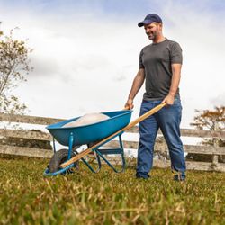 Carrinho de Mão Azul Com Pneu Maciço 50L (77704/412) - Tramontina