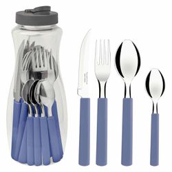 Faqueiro Gamboa em Inox Com 16 Peças Azul (23197/100) - Tramontina