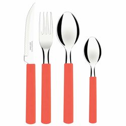 Faqueiro Gamboa em Inox Com 16 Peças Vermelho (23197/700) - Tramontina
