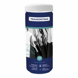 Faqueiro New Kolor em Inox Com 24 Peças Preto (23198/093) - Tramontina