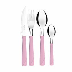 Faqueiro New Kolor em Inox Com 24 Peças Rosa (23198/593) - Tramontina