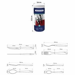 Faqueiro New Kolor em Inox Com 24 Peças Vermelho (23198/793) - Tramontina