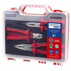 Jogo de Alicates Isolados IEC Com 3 Peças (44347/223) - Tramontina Pro