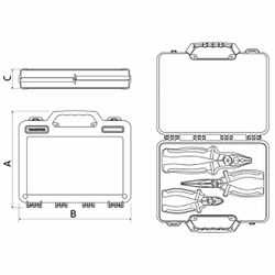 Jogo de Alicates Isolados IEC Com 3 Peças (44347/223) - Tramontina Pro