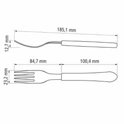 Jogo de Garfos de Mesa Leme Preto Com 3 Peças (23182/300) - Tramontina