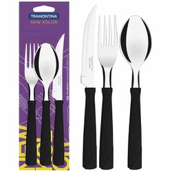 Faqueiro New Kolor em Alumínio Preto Com 3 Peças (23199/069) - Tramontina