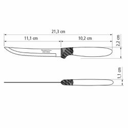 Jogo de Facas Para Churrasco Ipanema Branco Com 3 Peças (23360/385) - Tramontina